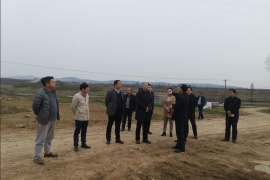 湖北省文物局领导调研屈家岭考古遗址公园项目