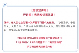 【宪法宣传周】 开讲啦！宪法知识第三课！